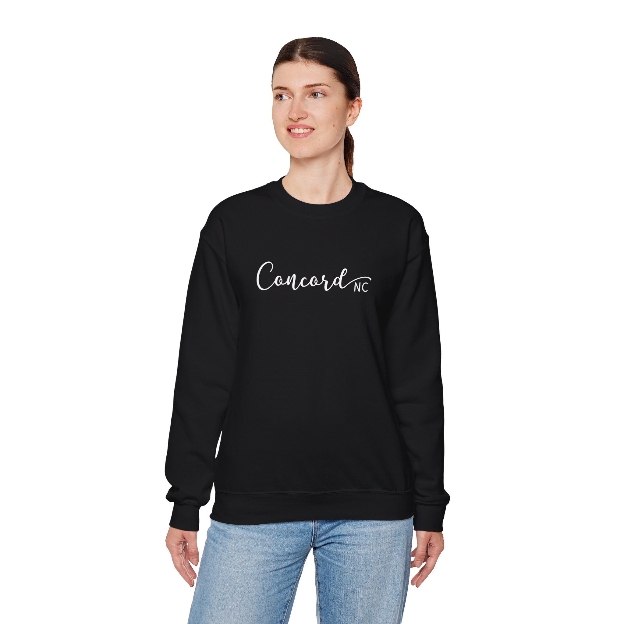 Concord North Carolina NC State Cursive Crewneck Sweatshirt