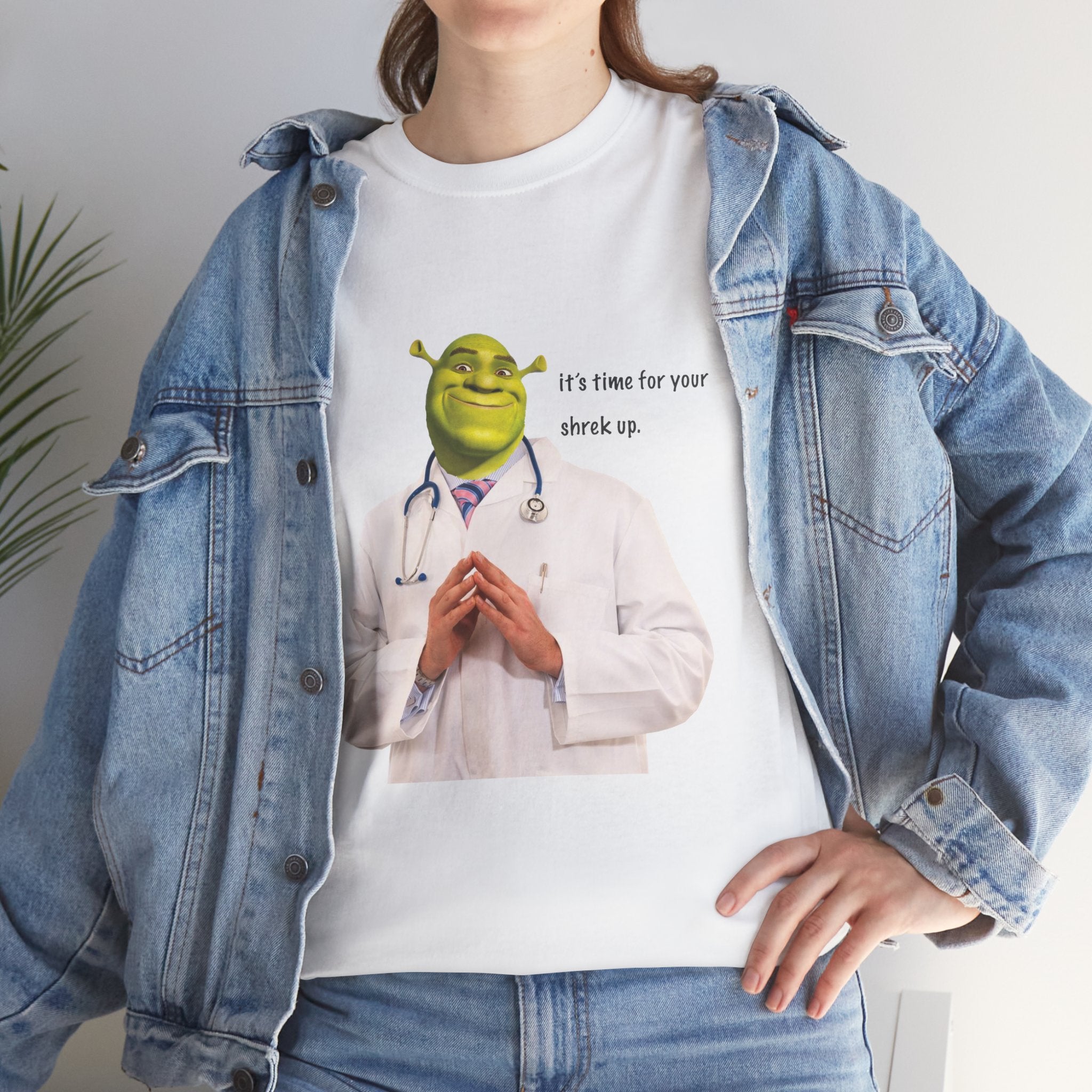 Funny Shrek Up Meme Unisex Graphic Novelty T-Shirt