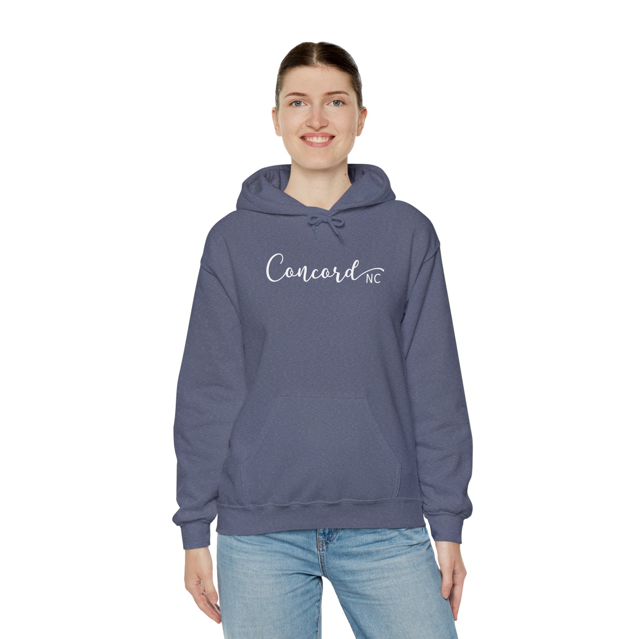 Concord North Carolina NC State Cursive Hoodie