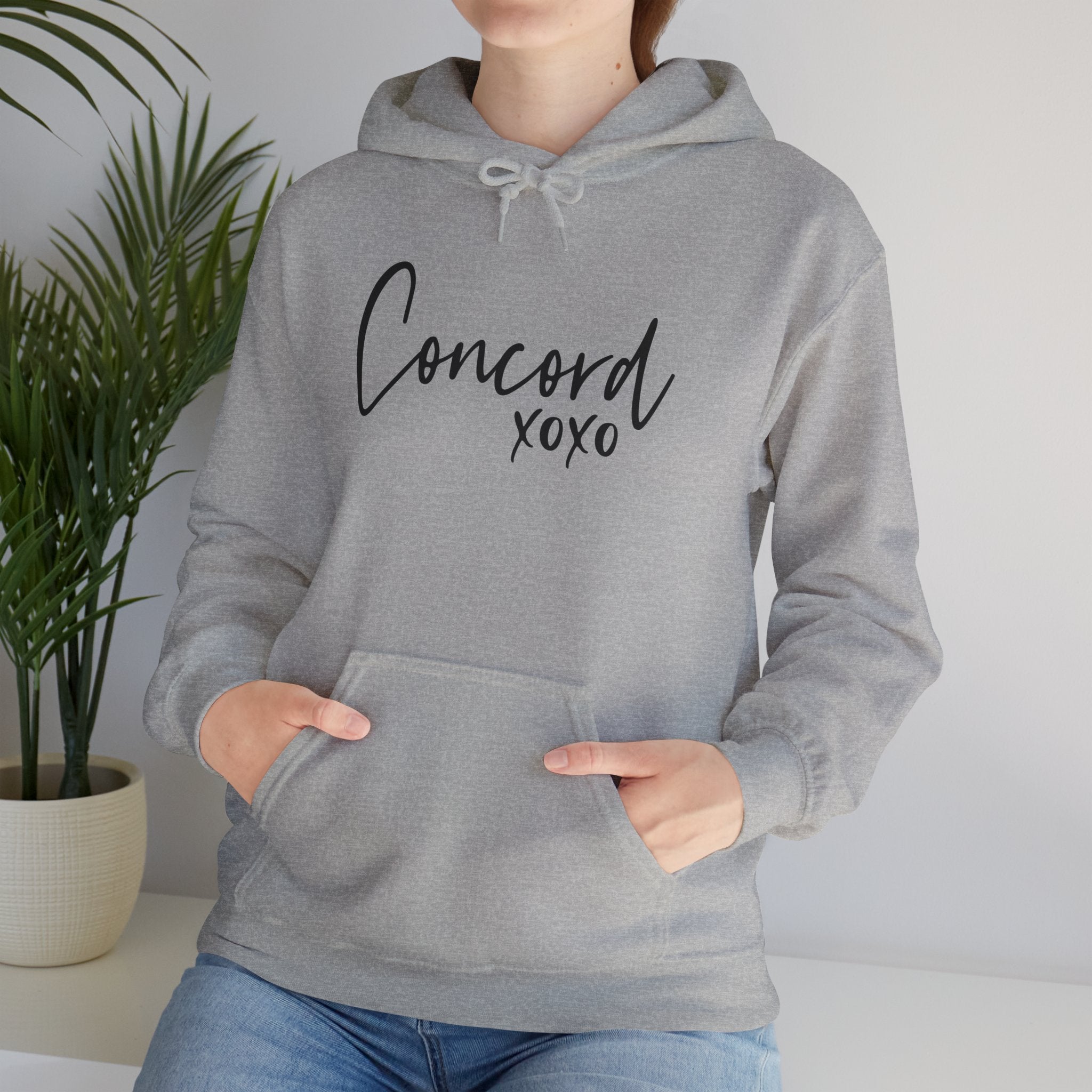 Concord North Carolina NC State Cursive Hoodie