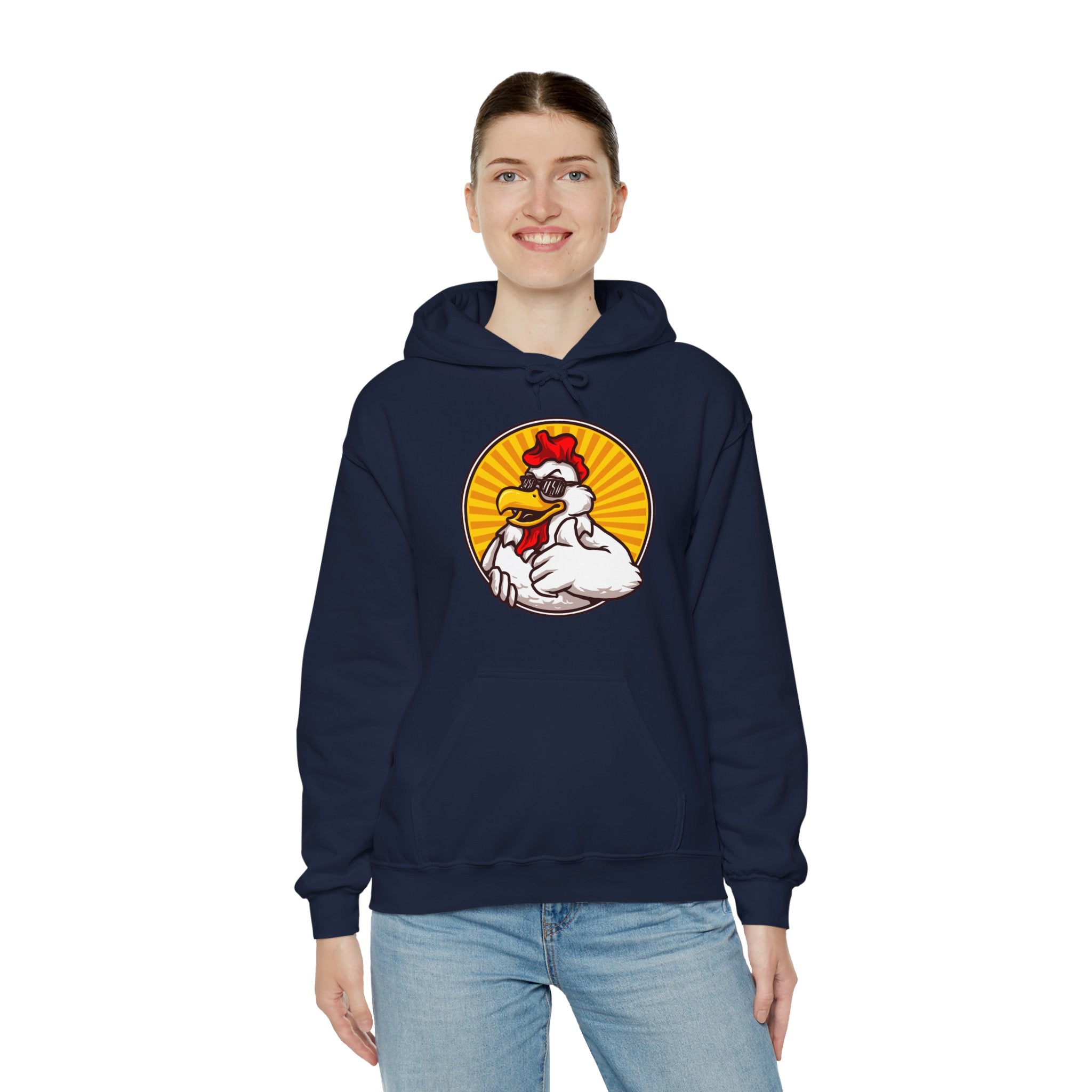 Funny Thumbs Up Chicken Unisex Graphic Novelty Hoodie