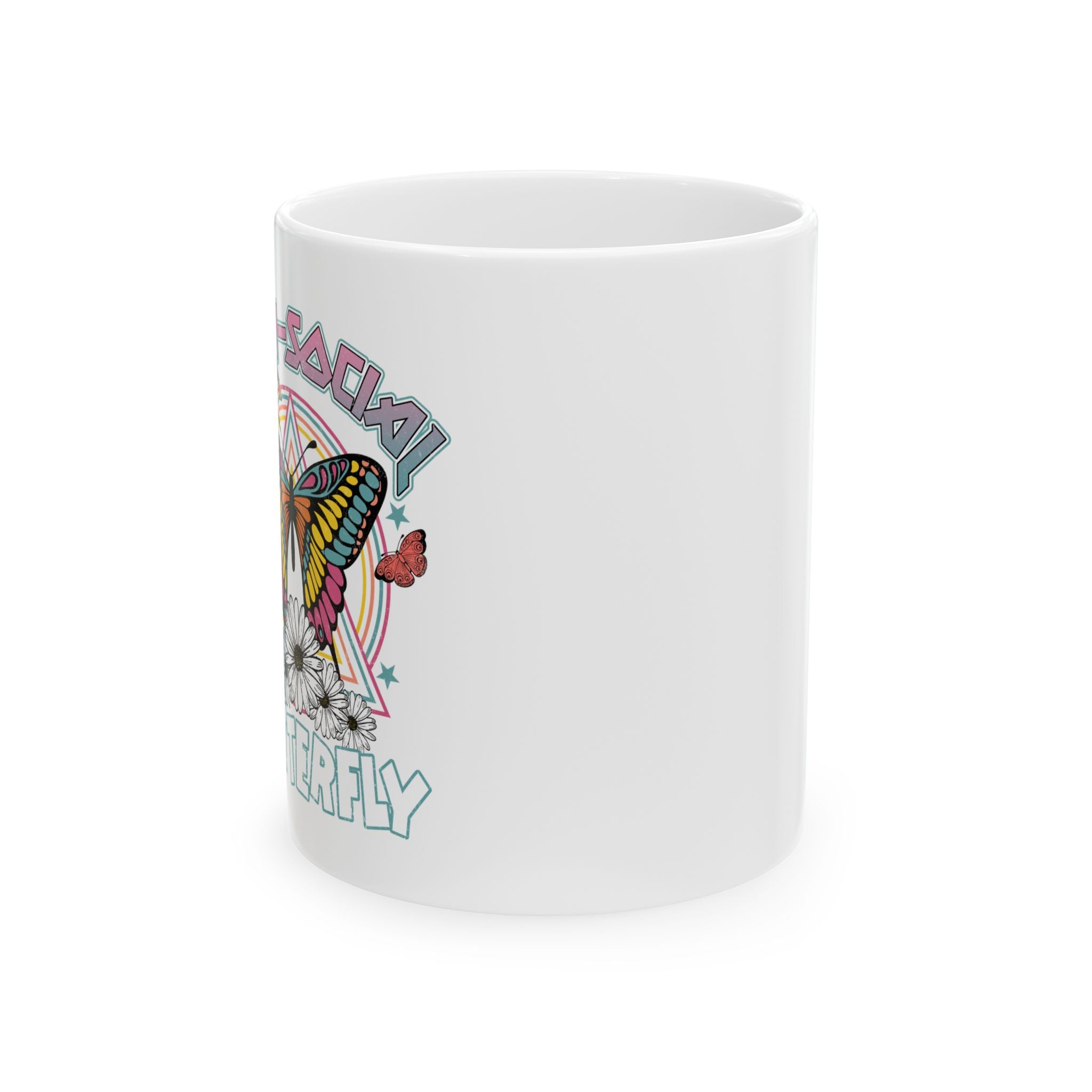 Anti Social Butterfly Funny Cute Women's Ceramic Coffee Mug