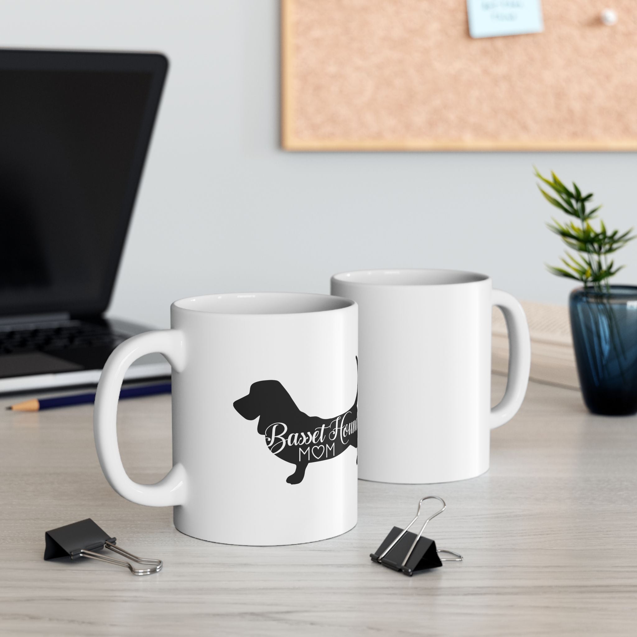 Basset Hound Dog Mom Ceramic Coffee Mug