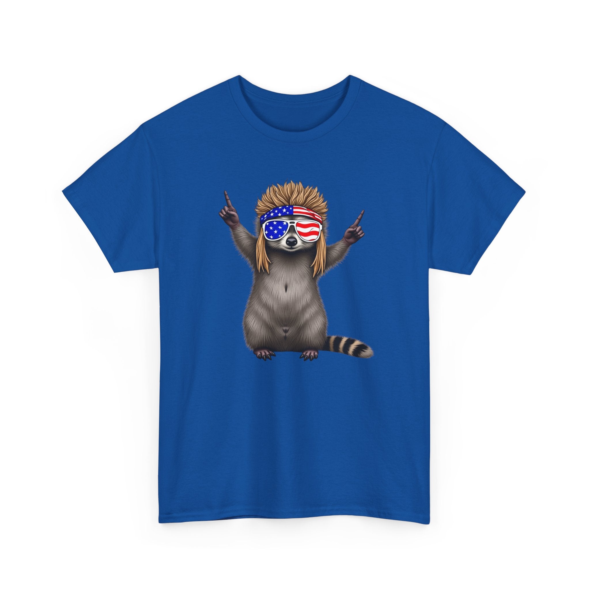 Funny Racoon Patriotic America Tee, Animal Graphic Shirt, 4th of July Unisex