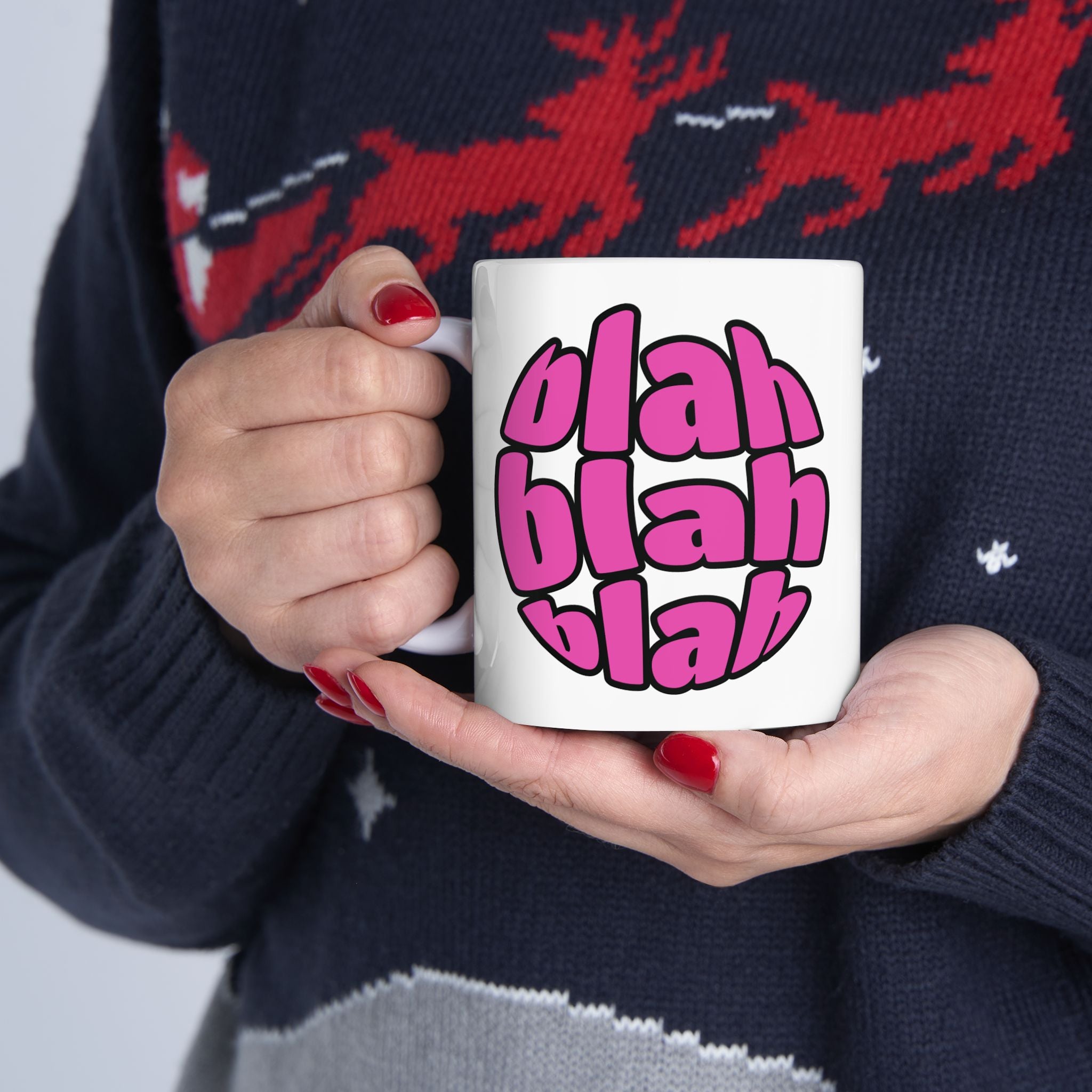 Funny Cute Blah Blah Blah Teen Girl Women's Ceramic Coffee Mug