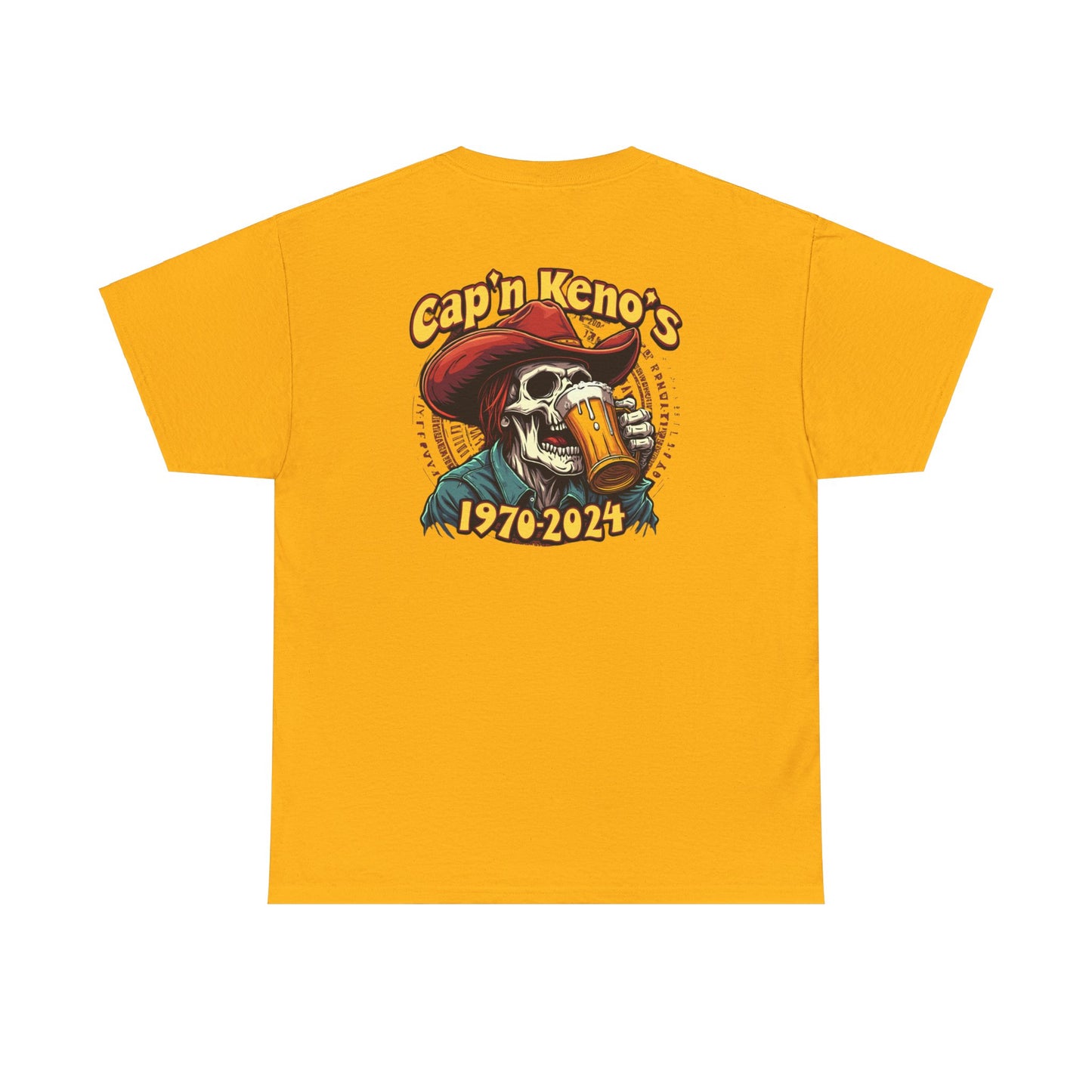 Cap'n Kenos Vintage Skull Graphic T-Shirt