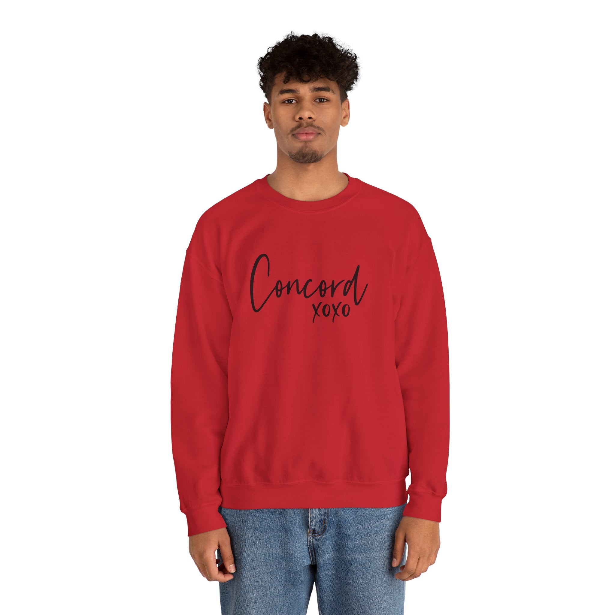 Concord North Carolina NC State Cursive Crewneck Sweatshirt