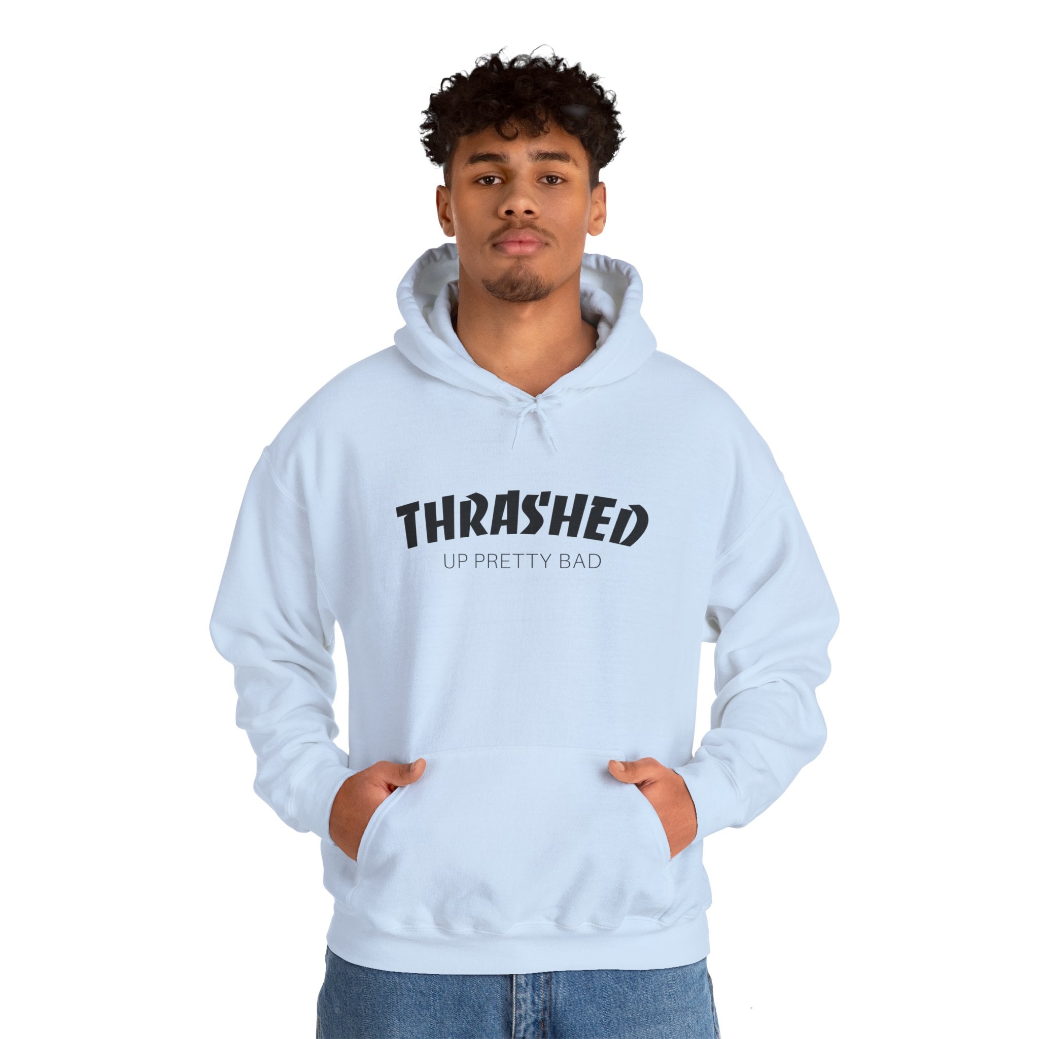 Funny Thrashed Up Pretty Bad Skateboarding Unisex Hoodie