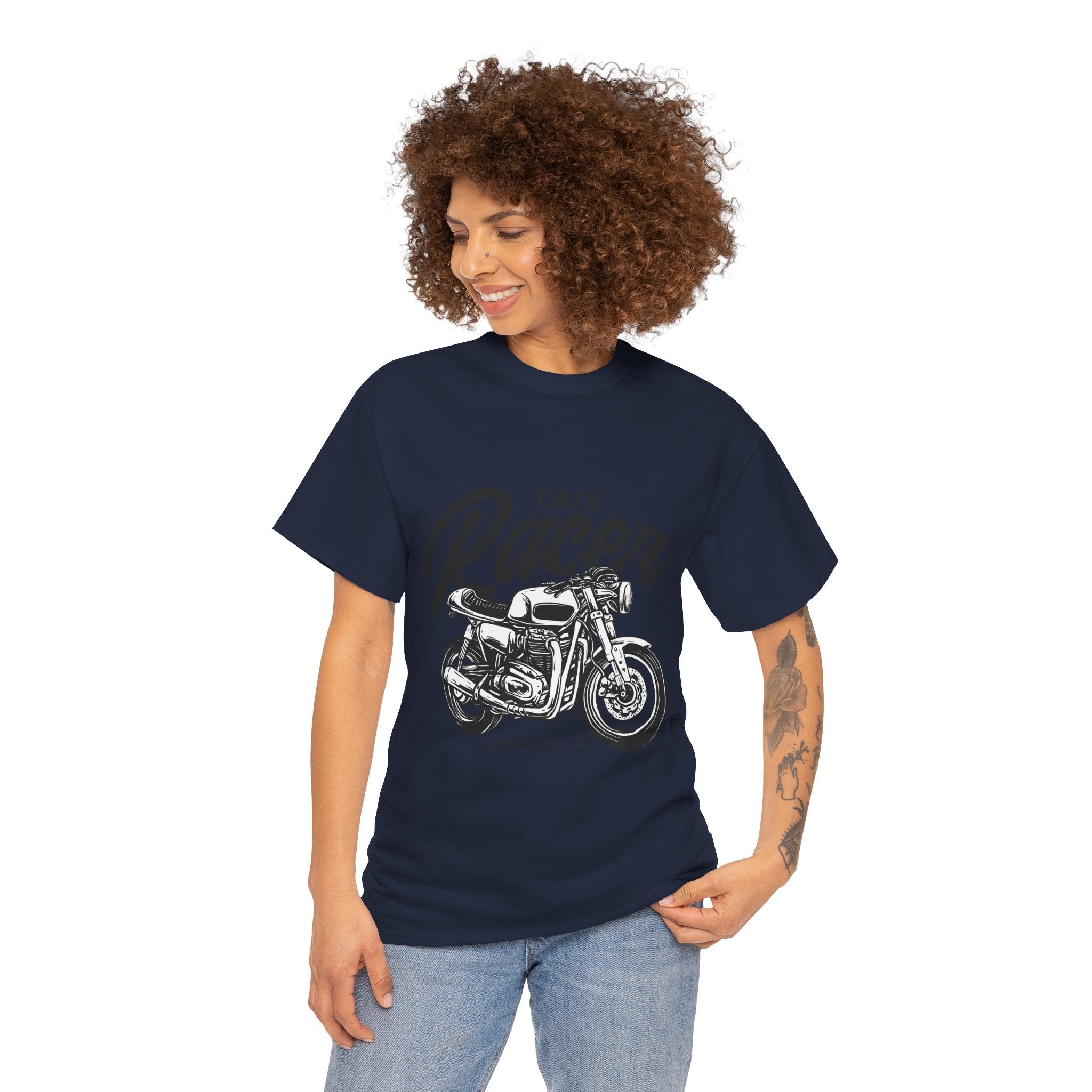 Cafe Racer Motorcycle Unisex Graphic Novelty T-Shirt