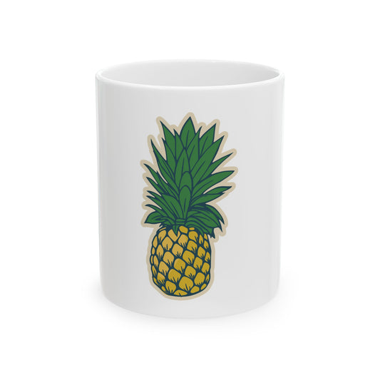 Retro Pineapple Graphic Novelty Ceramic Coffee Mug