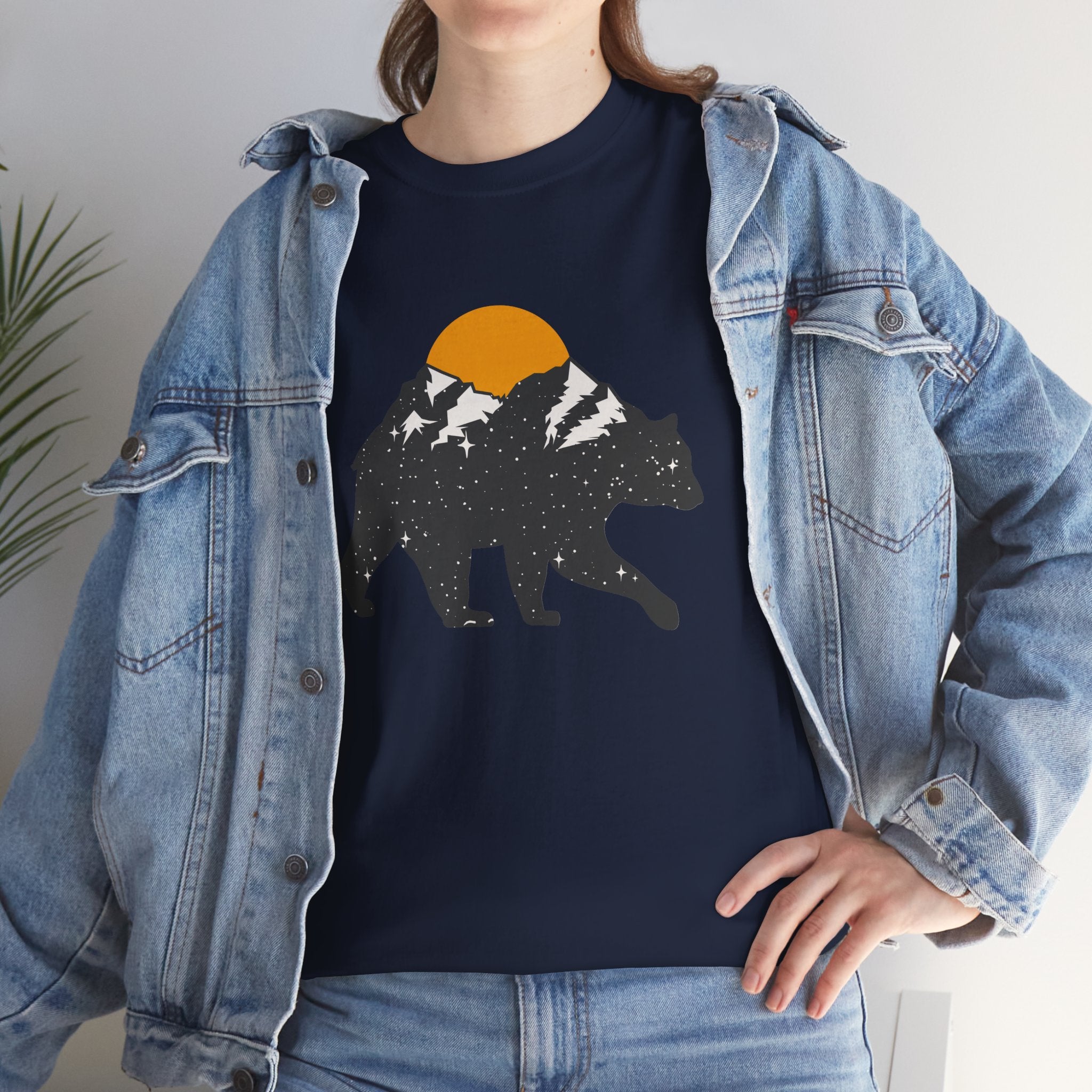 Outdoor Camping Mountains Bear Unisex Graphic Novelty Shirt Tee