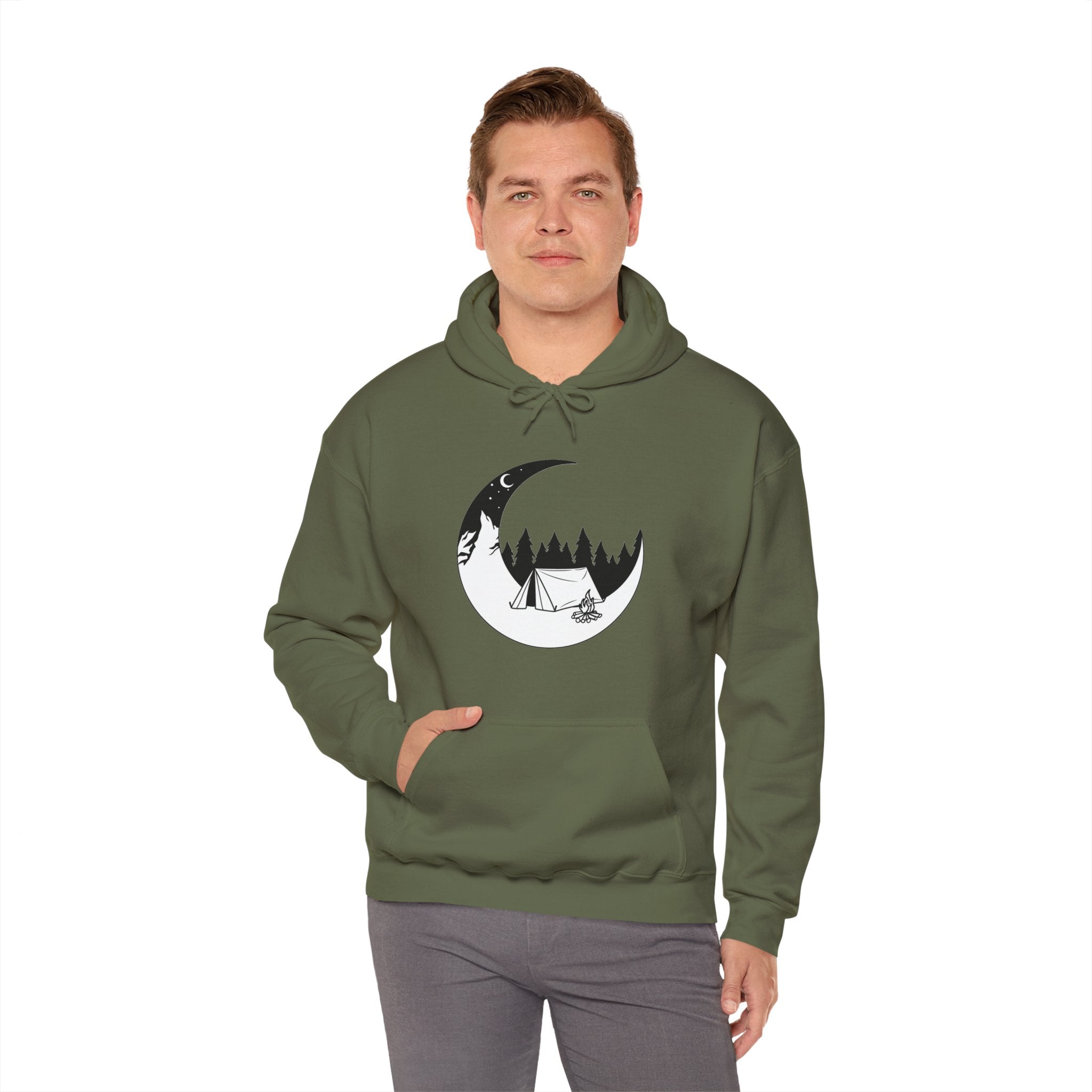 Outdoor Camping Moon Unisex Hoodie