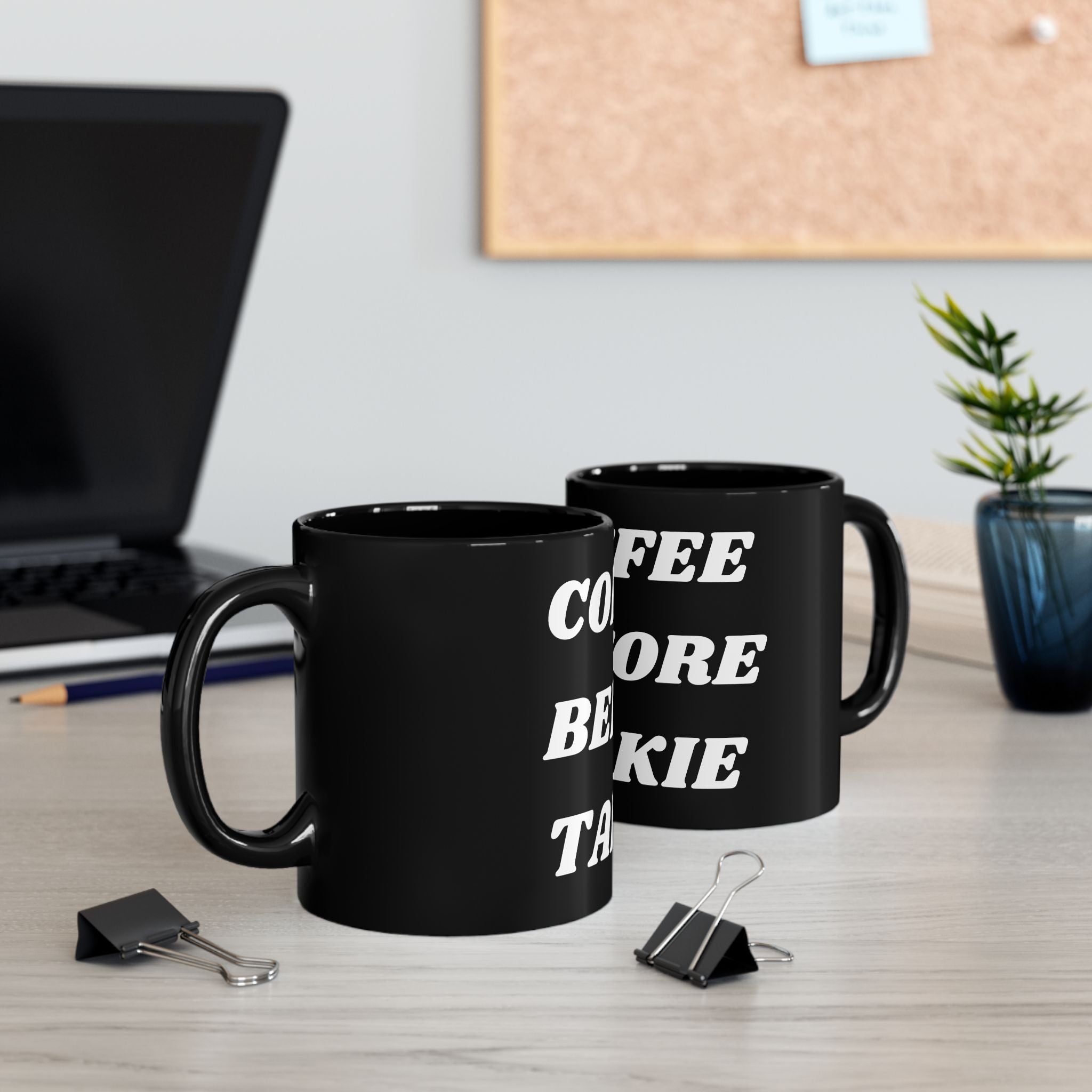 Coffee Before Talkie Funny Humor Office Gift Ceramic Black Coffee Mug