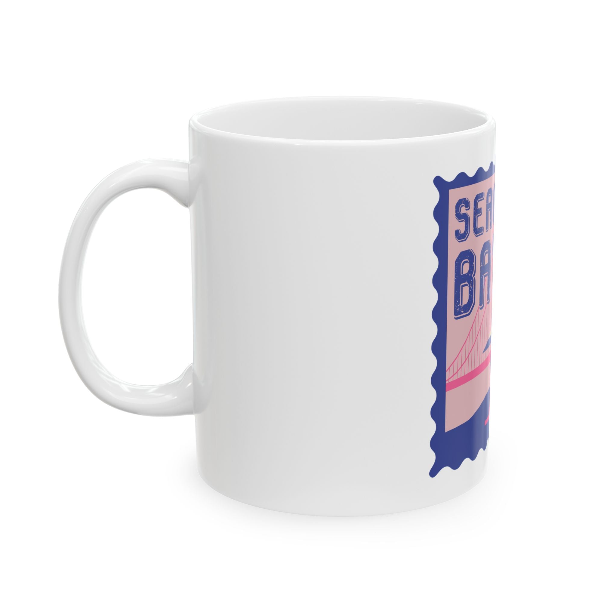 Seagull Bay Retro Graphic Novelty Ceramic Coffee Mug