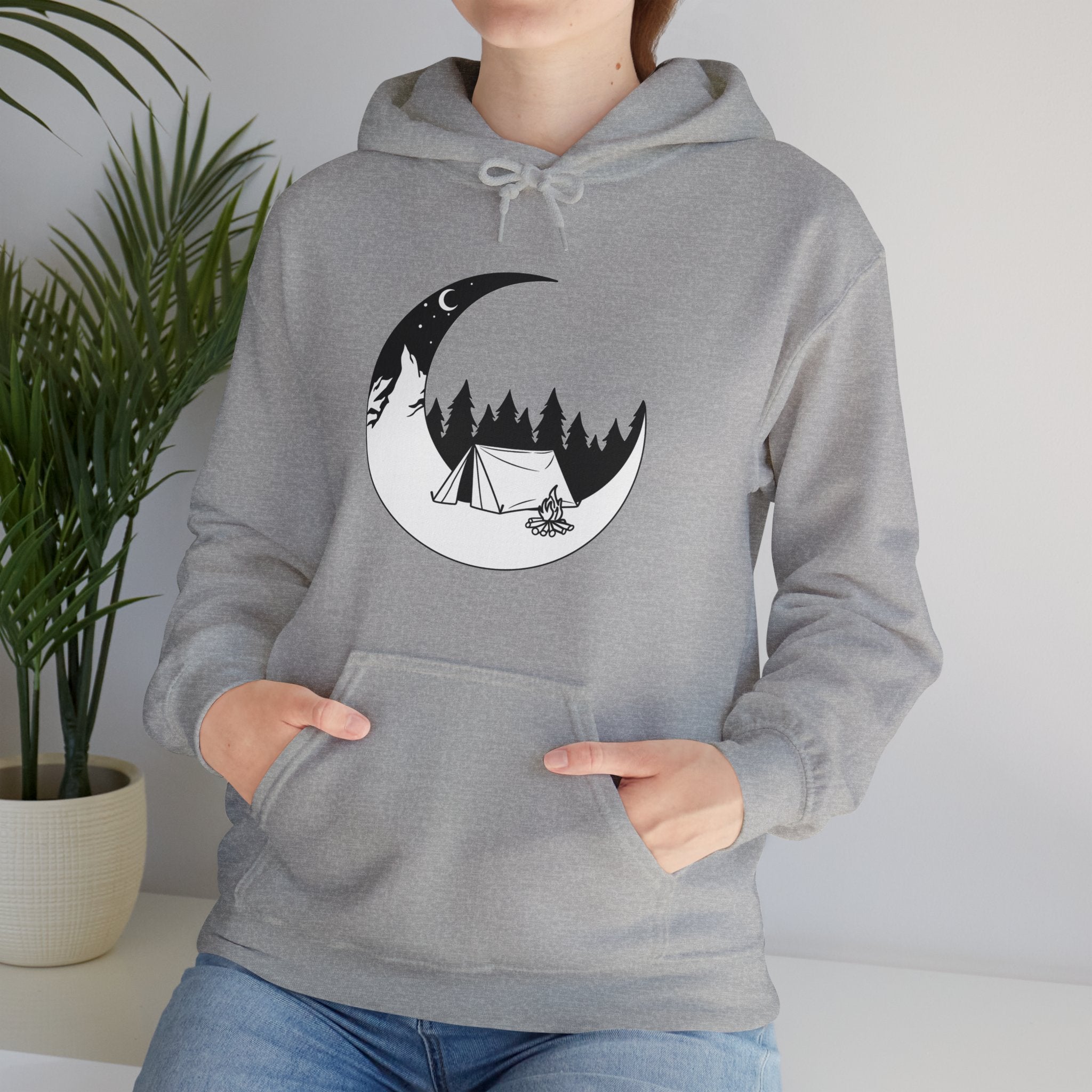 Outdoor Camping Moon Unisex Hoodie