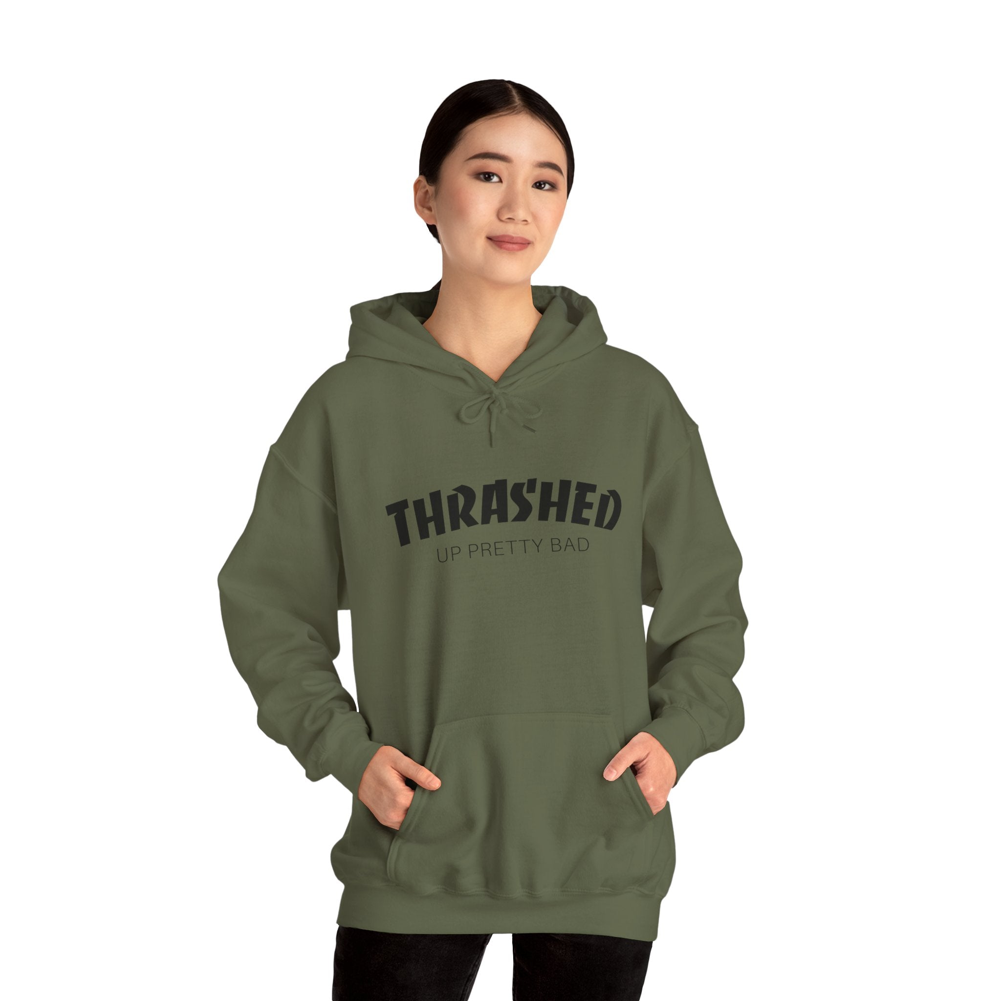 Funny Thrashed Up Pretty Bad Skateboarding Unisex Hoodie