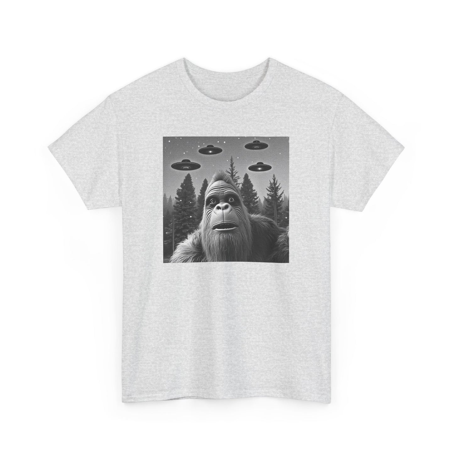 Funny Bigfoot Sasquatch UFO Selfie Camping Meme Unisex T-Shirt