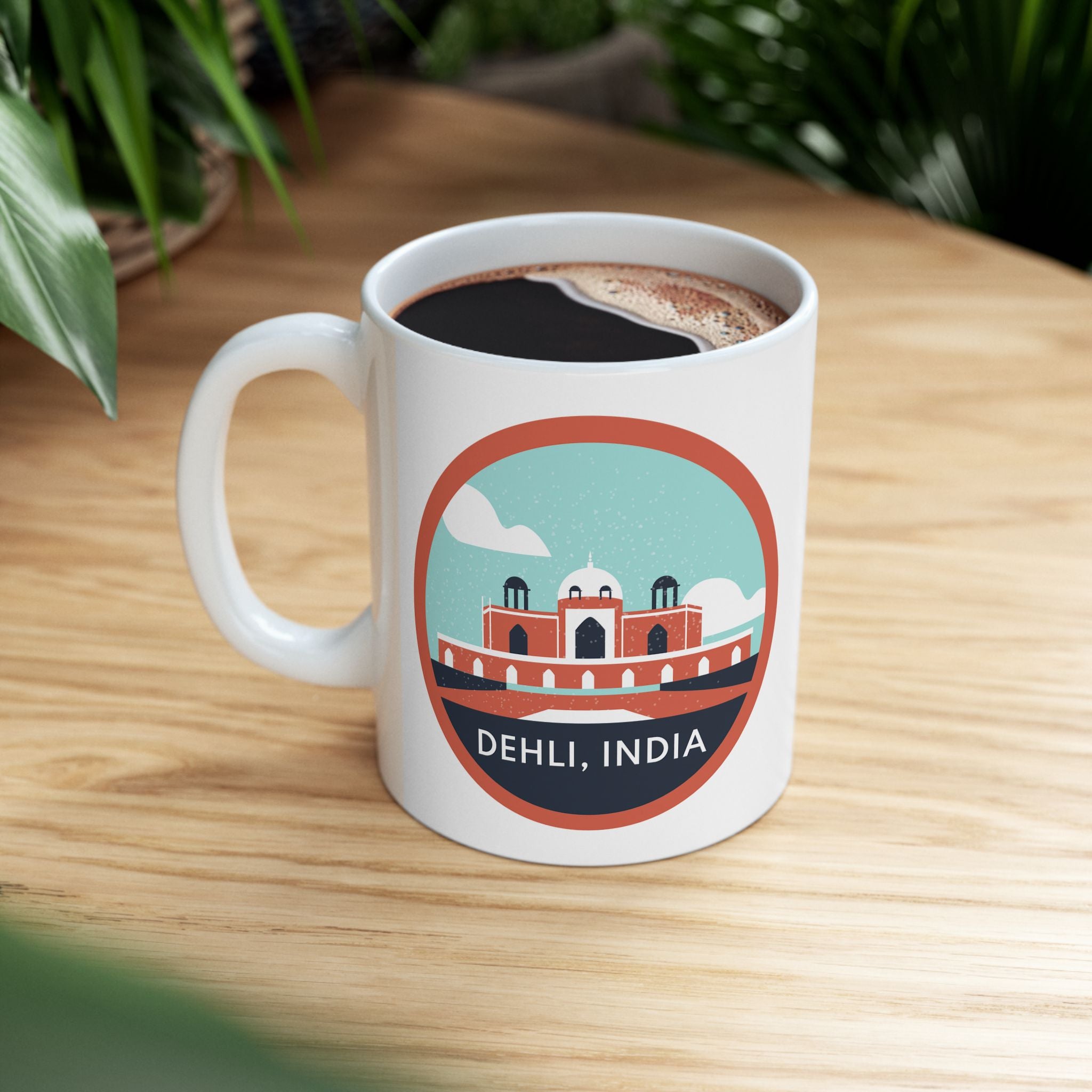 Dehli India Souvenir Travel Gift Ceramic Coffee Mug