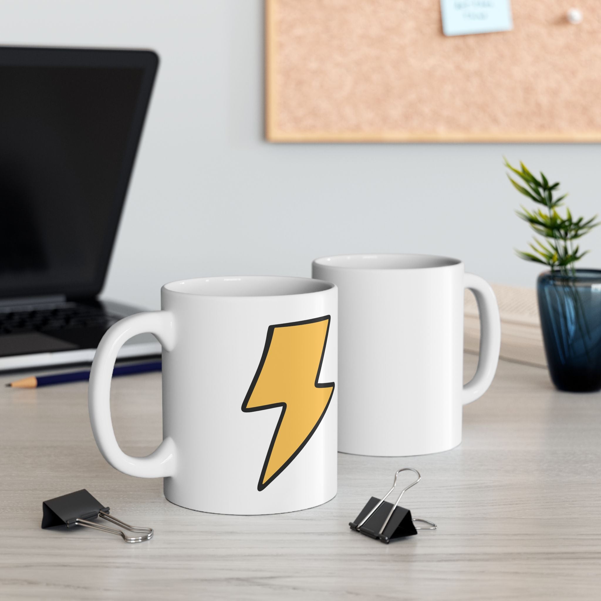 Cute Vintage Retro Lightning Bolt Ceramic Coffee Mug