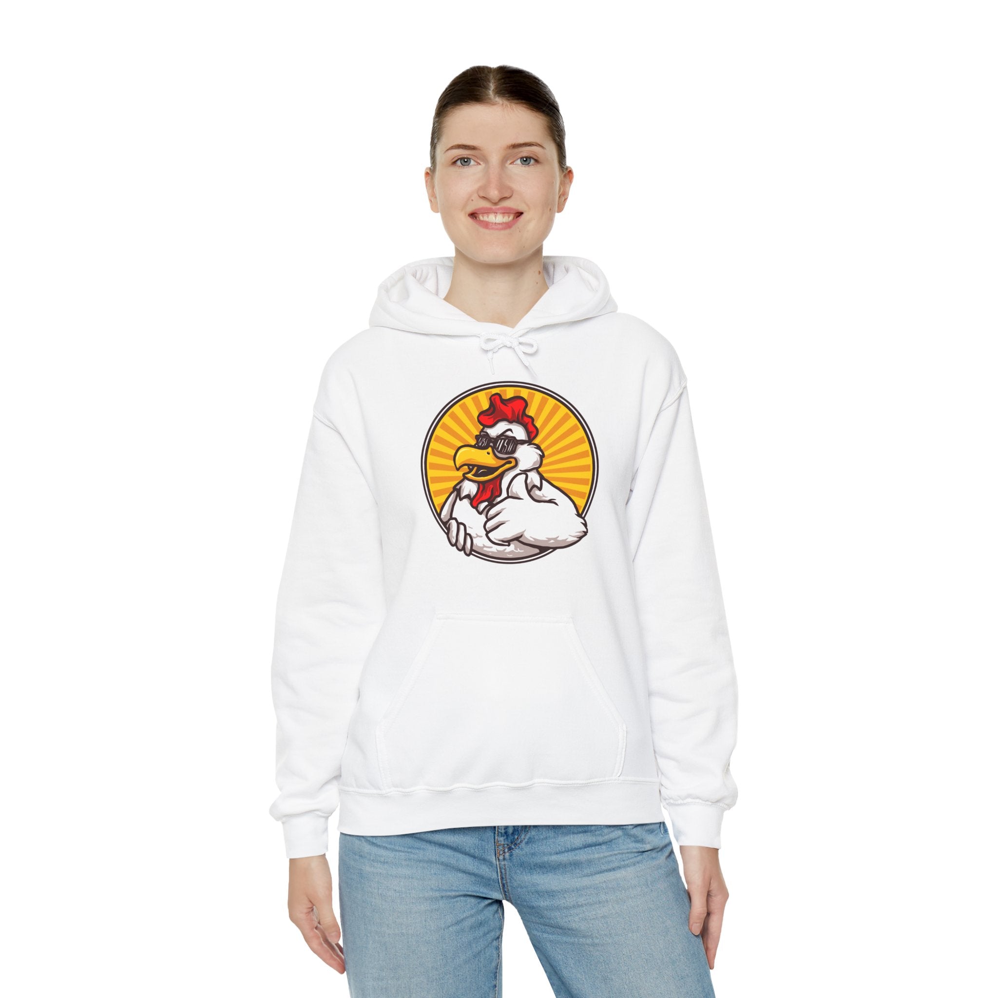 Funny Thumbs Up Chicken Unisex Graphic Novelty Hoodie