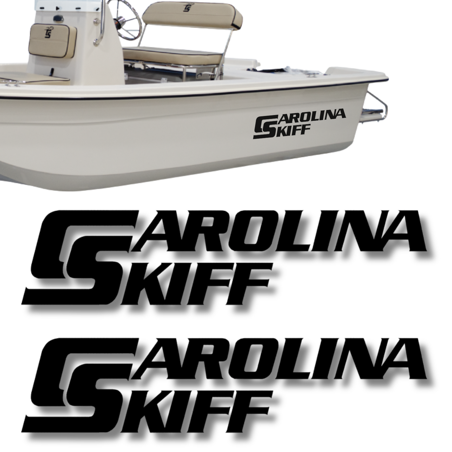 Carolina Skiff Logo Decal DLV DLX JVX JV J Series 24" - Set of 2 - Made in the USA