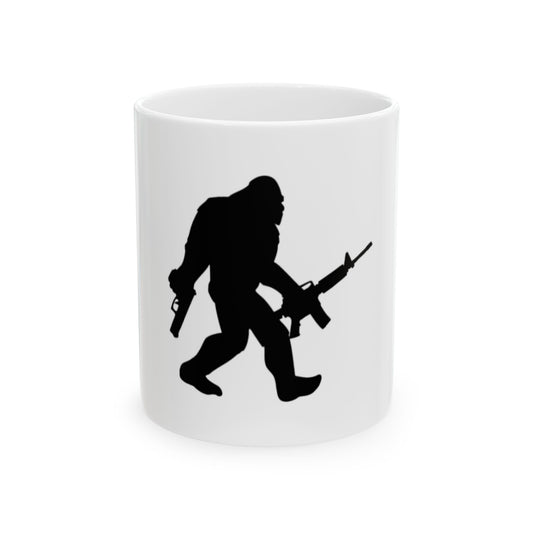 Bigfoot Sasquatch Political USA Patriotic Graphic Novelty Ceramic Coffee Mug