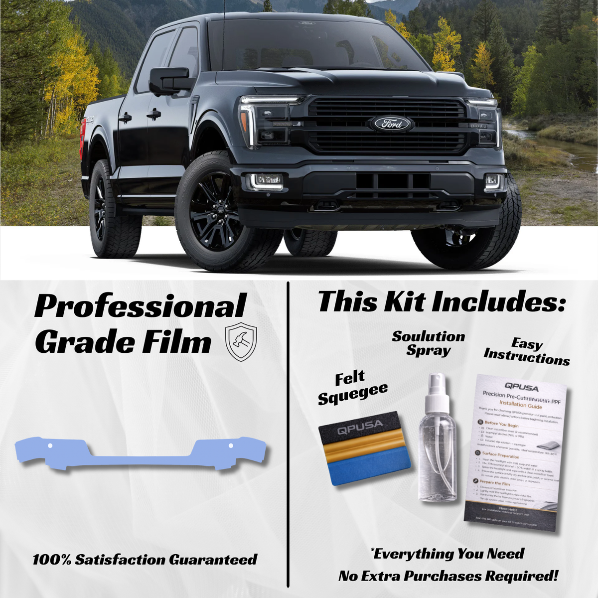Ford F-150 (2024-2026) Rear Bumper PPF Protection Kit - Pre-Cut