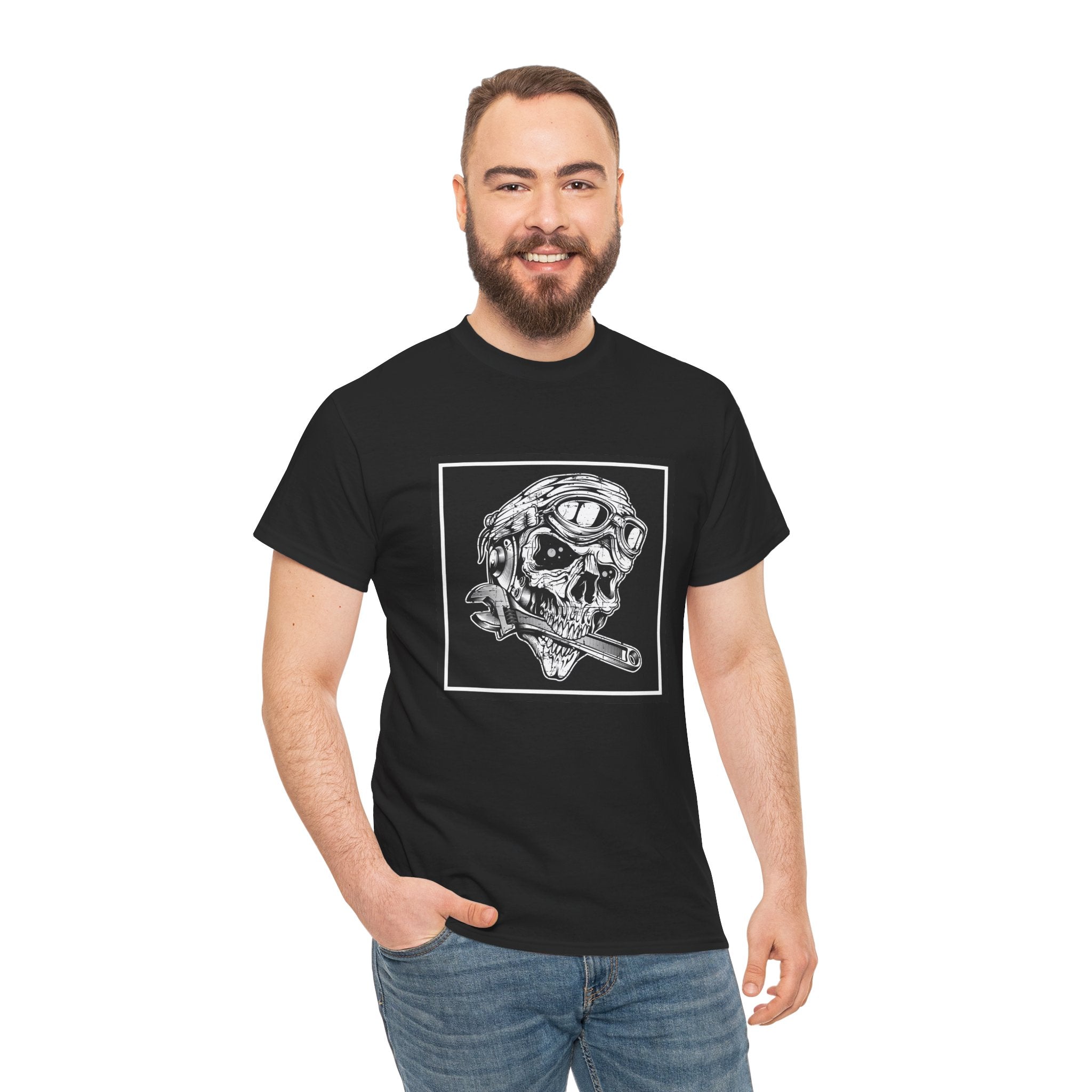 Skull Mechanic Wrench Tool Unisex T-Shirt