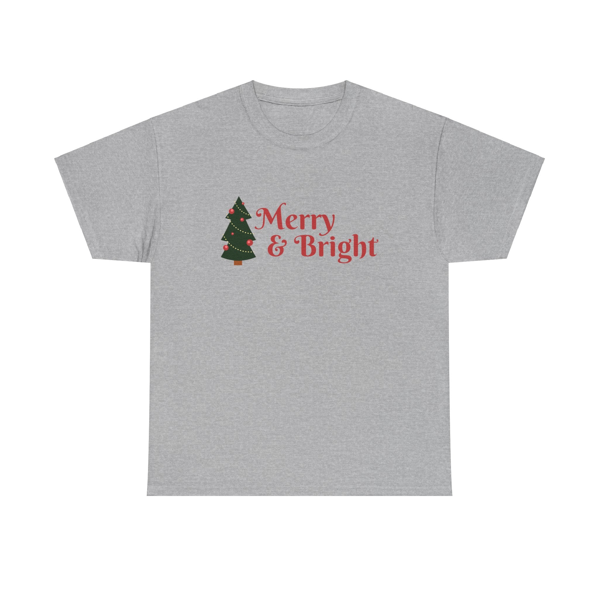 Cute Christmas Holiday Merry & Bright Unisex Tee T-Shirt