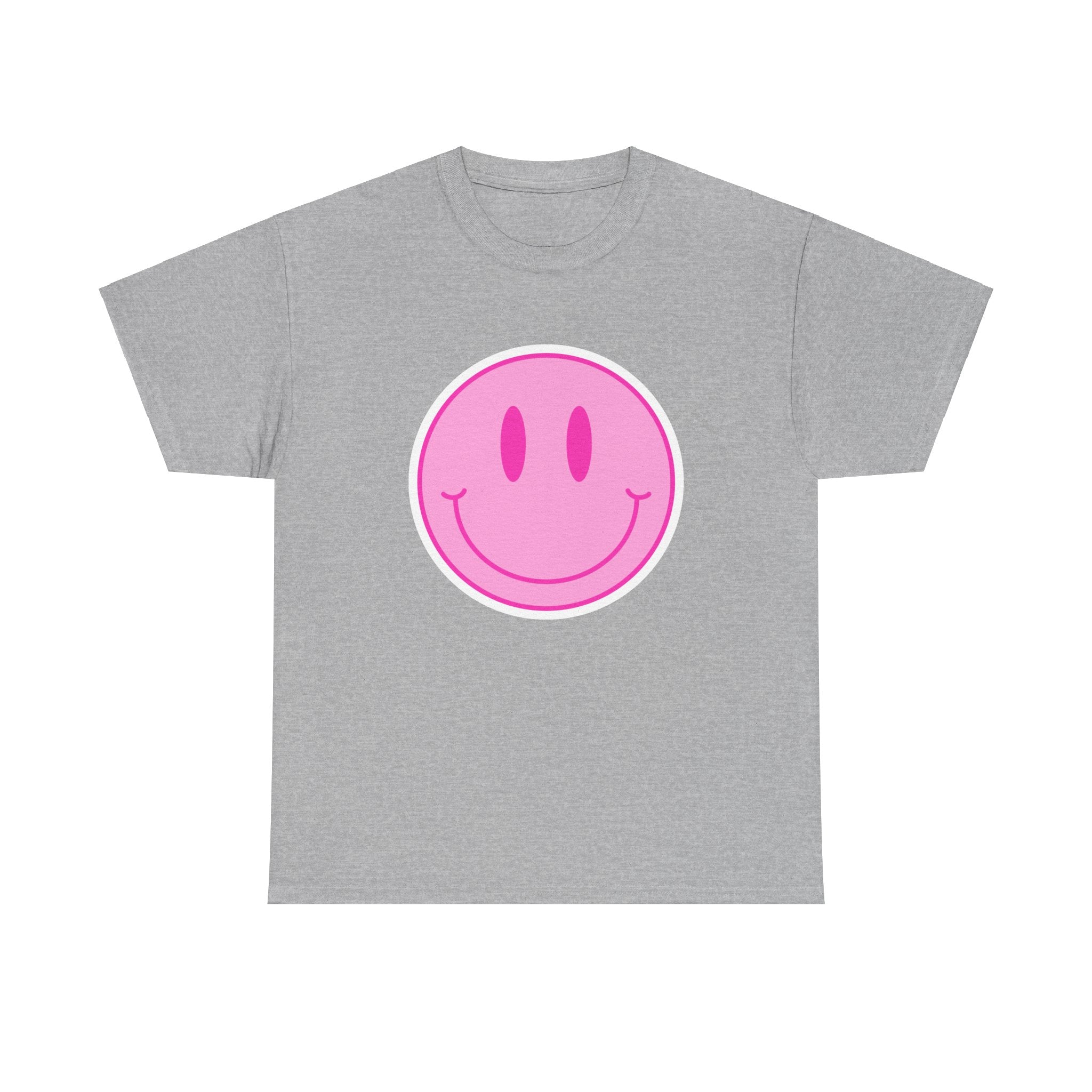 Cute Smile Face Retro Pink Unisex Graphic Novelty Shirt Tee