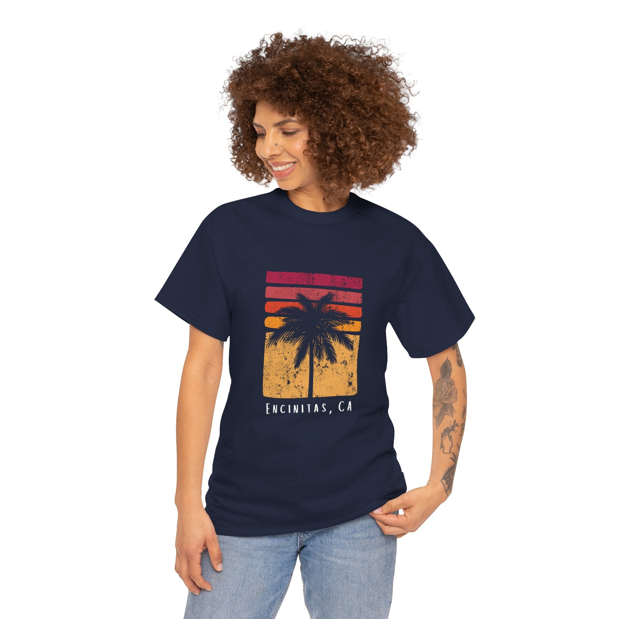 Encinitas California San Diego Souvenir Travel Unisex Vintage Distressed T-Shirt