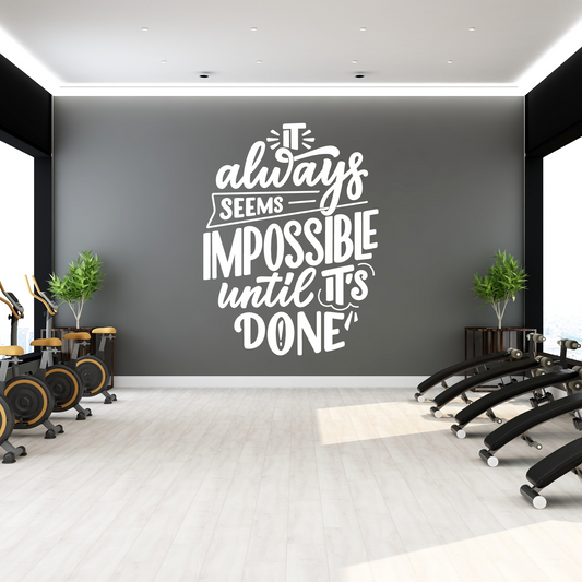 Motivational Gym House Bedroom Decor Quote Vinyl Wall Decal