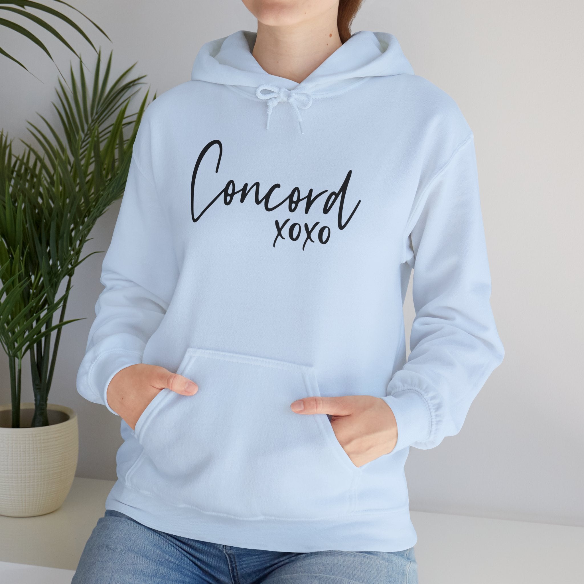 Concord North Carolina NC State Cursive Hoodie