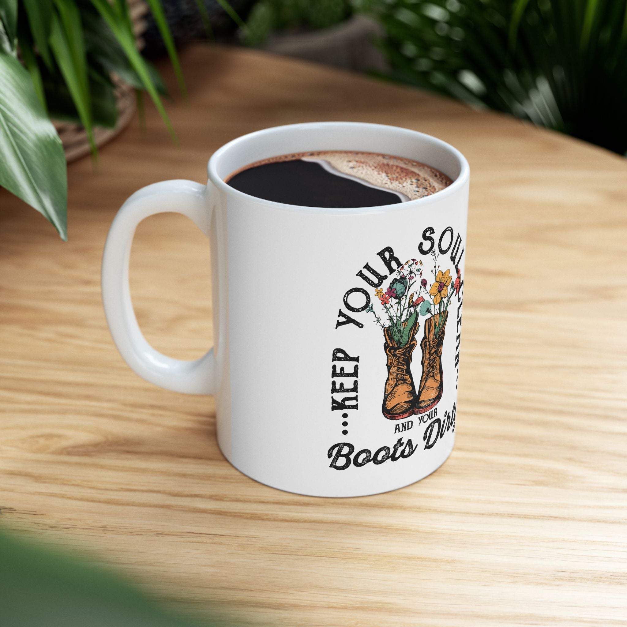 Cute Women's Boho Motivation Positivity Ceramic Coffee Mug