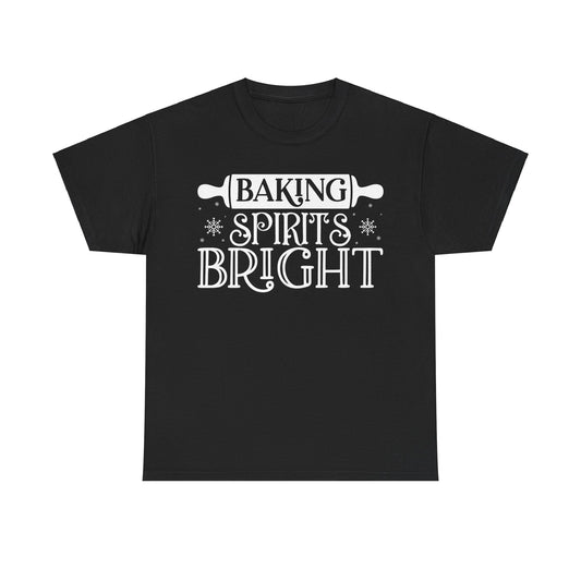 Baking Spirits Bright Cooking Christmas Holiday Santa Gift Men's Women's T-Shirt