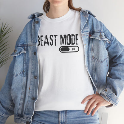 Beast Mode On Workout Fitness Gym Rat Unisex Heavy Cotton Tee