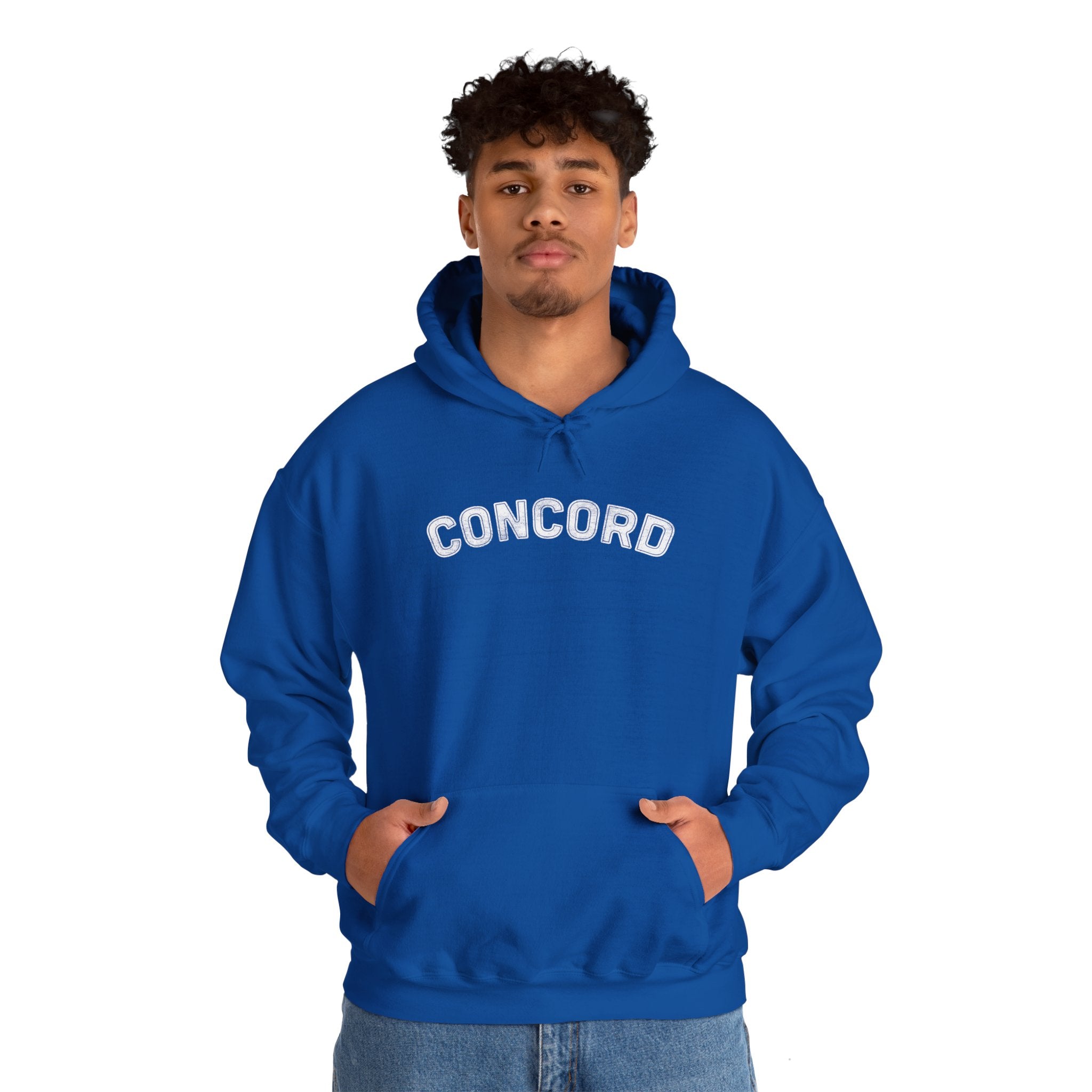 Concord North Carolina NC Curved Font Hoodie