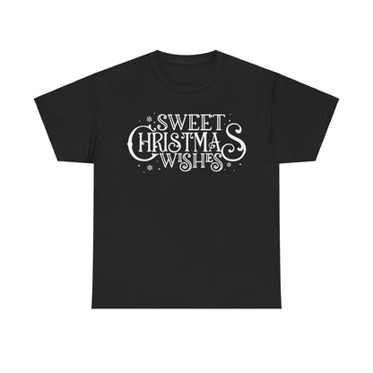 Sweet Christmas Wishes Cute Holiday Graphic Novelty T-Shirt