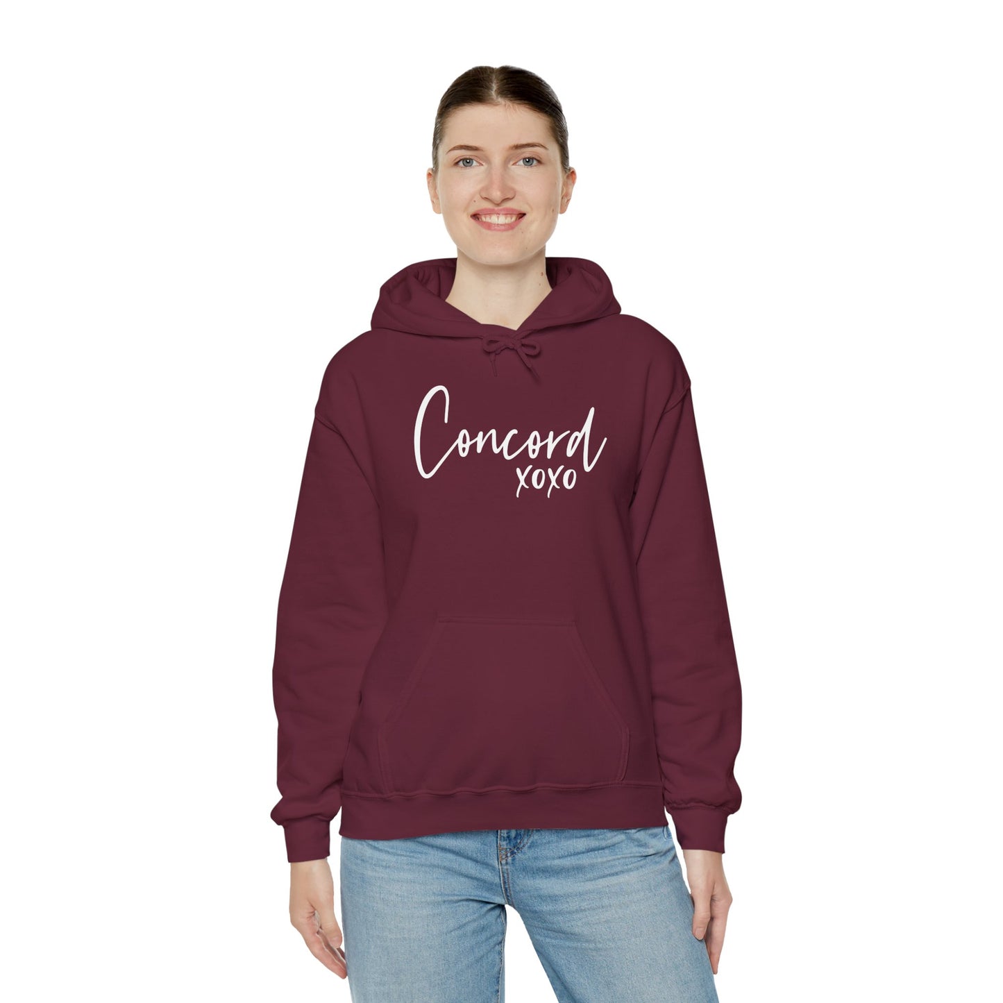 Concord North Carolina NC State Cursive Hoodie