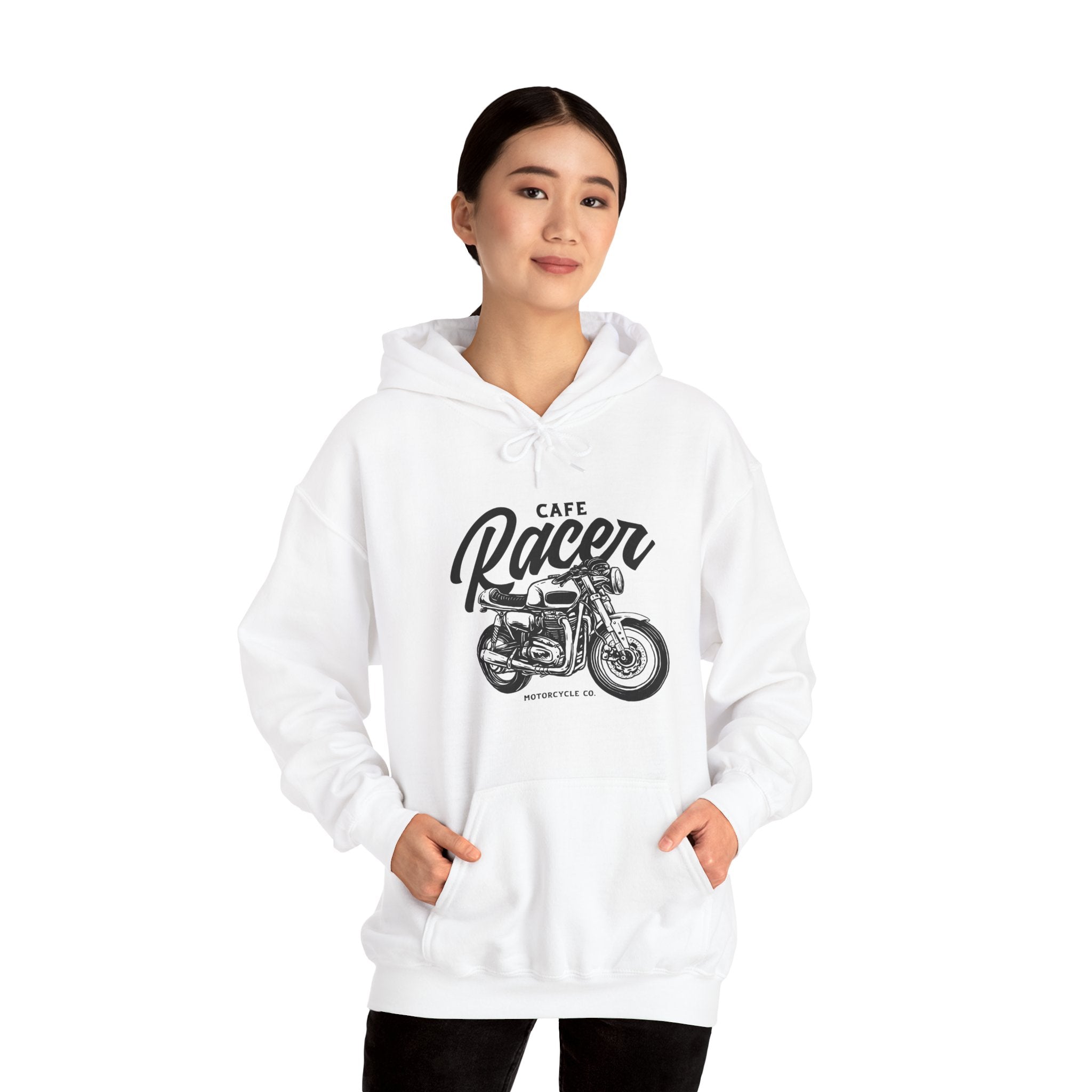 Cafe Racer Motorcycle Vintage Distressed Unisex Hoodie