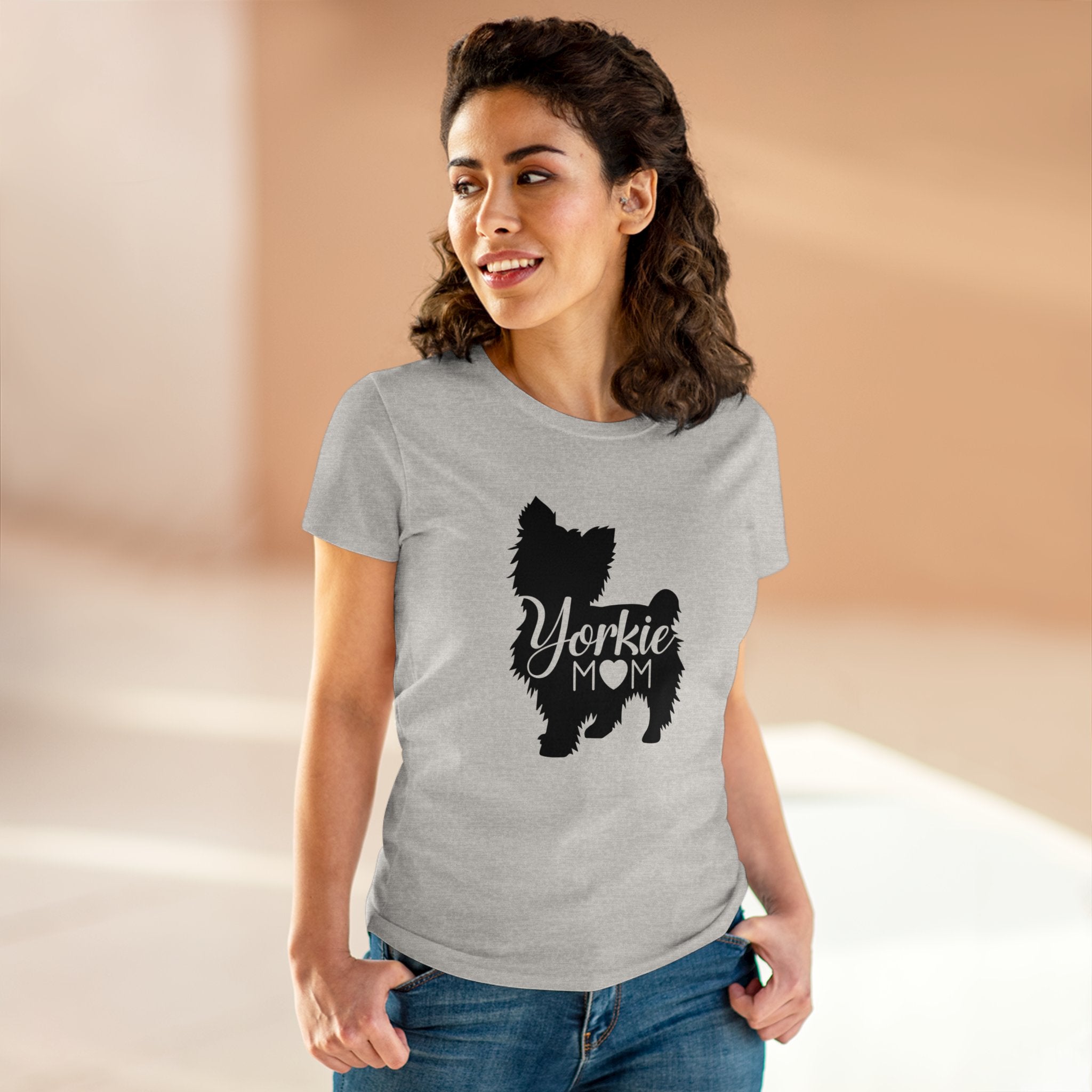 Women's Yorkie Mom Dog Puppy Yorkshire Terrier Lover Tee