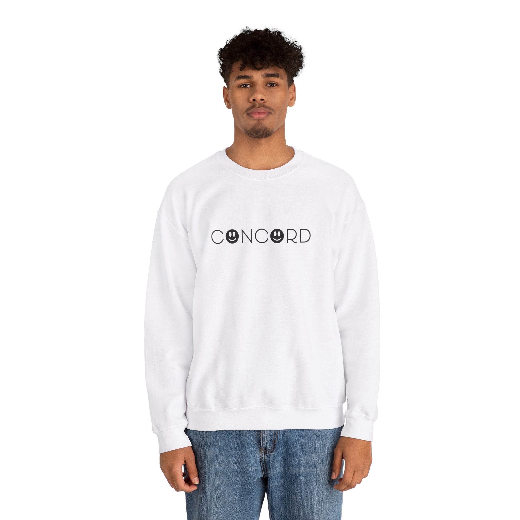 Concord North Carolina NC Smiley Face Crewneck Sweatshirt