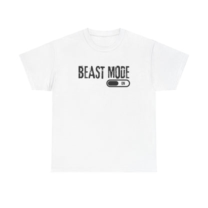 Beast Mode On Workout Fitness Gym Rat Unisex Heavy Cotton Tee