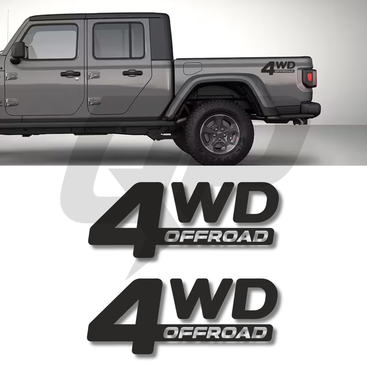 Jeep Gladiator Side Rear Fender 4x4 Decal Kits - Set of 2