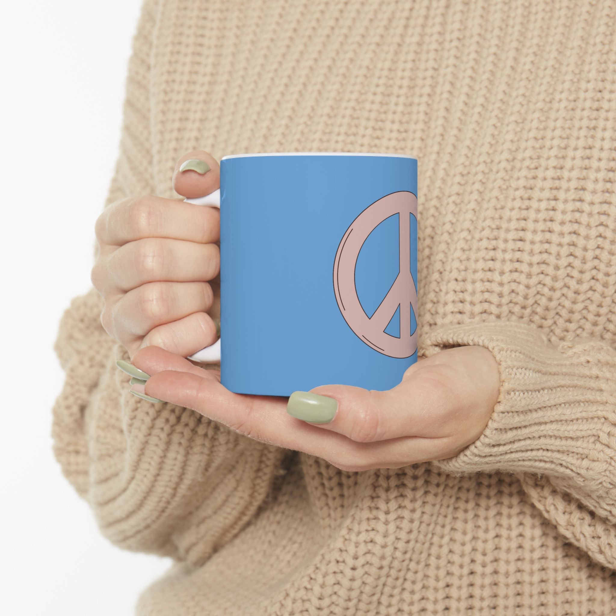 Cute Hippie Peace Sign Ceramic Coffee Mug