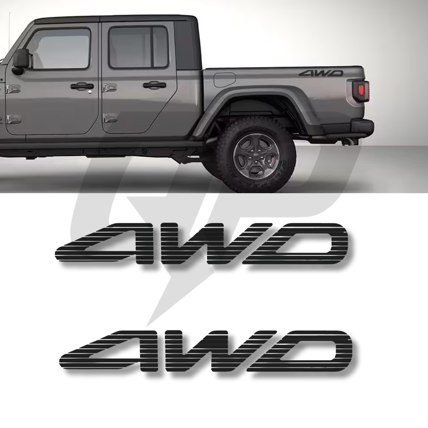 Jeep Gladiator Side Rear Fender 4x4 Decal Kits - Set of 2
