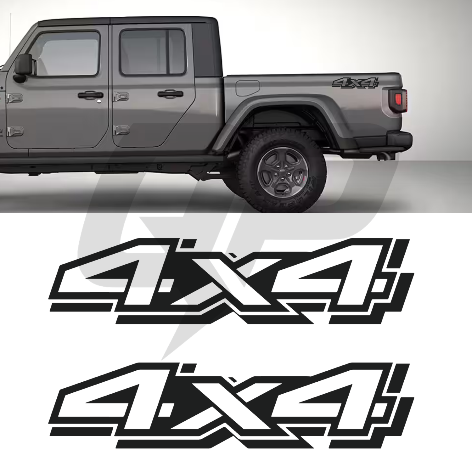 Jeep Gladiator Side Rear Fender 4x4 Decal Kits - Set of 2