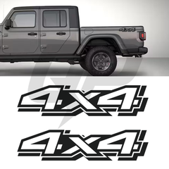 Jeep Gladiator Side Rear Fender 4x4 Decal Kits - Set of 2