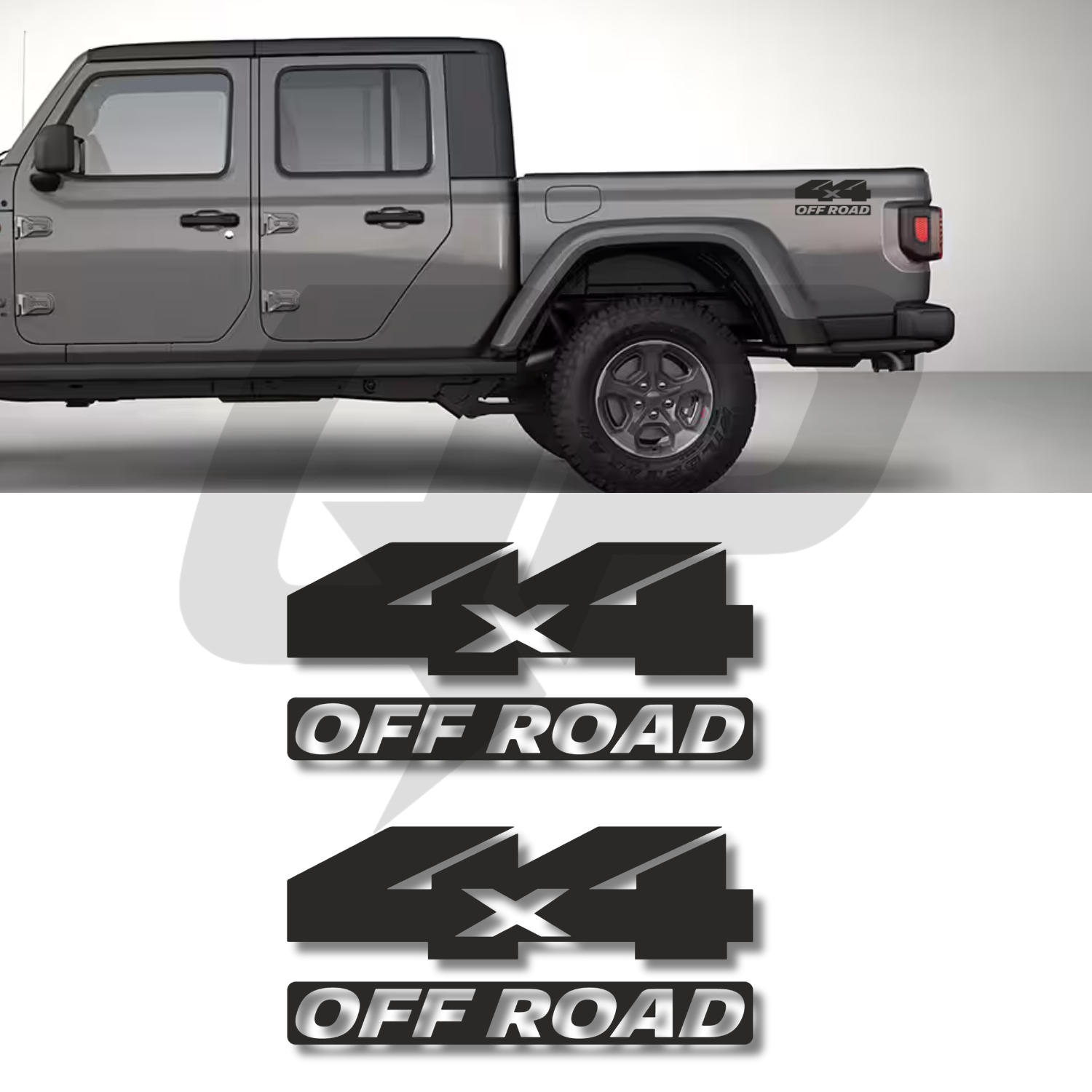 Jeep Gladiator Side Rear Fender 4x4 Decal Kits - Set of 2