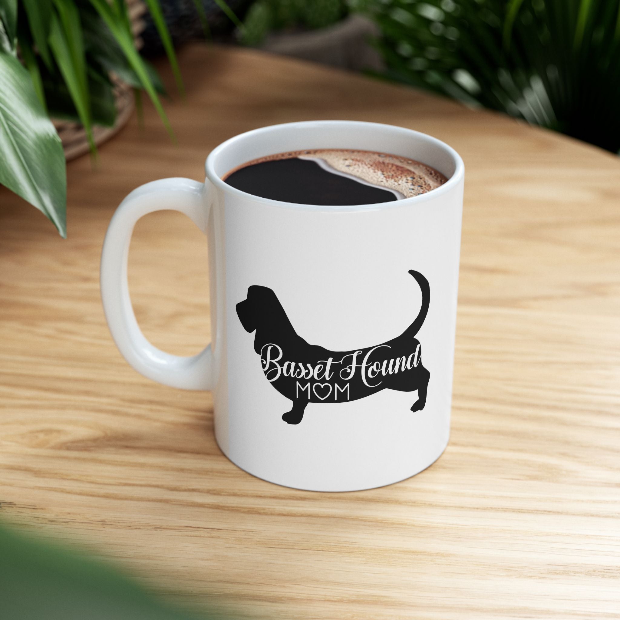 Basset Hound Dog Mom Ceramic Coffee Mug